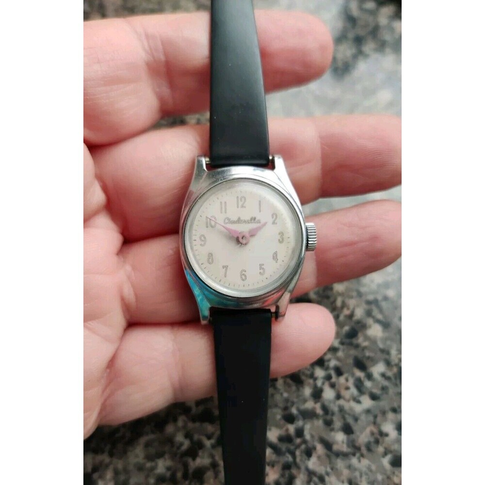 Vintage U.S. Time Cinderella Watch Girl Women Silver Tone Band Manual Wind